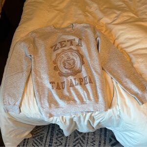 Zeta Tau Alpha Gray Crewneck Sweater